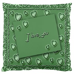 Card I Love You Heart Romantic Standard Flano Cushion Case (one Side) by Sapixe