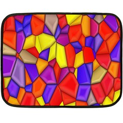 Mosaic Tiles Pattern Texture Double Sided Fleece Blanket (mini)  by Sapixe