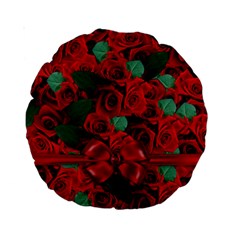 Floral Flower Pattern Art Roses Standard 15  Premium Round Cushions by Sapixe