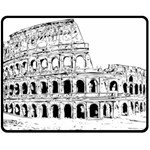 Line Art Architecture Double Sided Fleece Blanket (Medium)  58.8 x47.4  Blanket Front