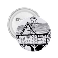 Line Art Architecture Vintage Old 2 25  Buttons by Sapixe