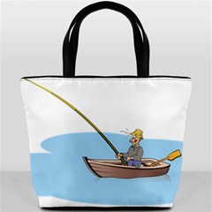 Fishing Fish Fisherman Boat Mare Bucket Bags by Sapixe