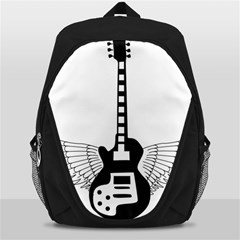 Guitar Abstract Wings Silhouette Backpack Bag by Sapixe