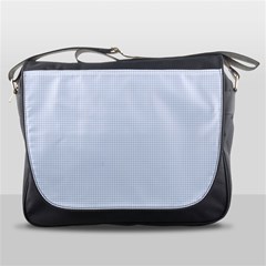 Alice Blue Houndstooth In English Country Garden Messenger Bags by PodArtist