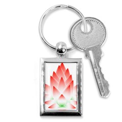 Lotus Flower Blossom Abstract Key Chains (rectangle)  by Sapixe