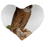 Bird Owl Animal Vintage Isolated Large 19  Premium Heart Shape Cushions Back