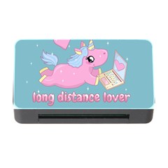 Long Distance Lover - Cute Unicorn Memory Card Reader With Cf by Valentinaart