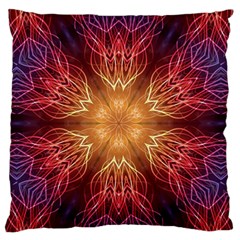 Fractal Abstract Artistic Large Flano Cushion Case (one Side) by Sapixe