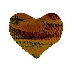 Fabric Textile Texture Abstract Standard 16  Premium Flano Heart Shape Cushions by Sapixe