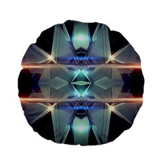 Abstract Glow Kaleidoscopic Light Standard 15  Premium Flano Round Cushions by Sapixe