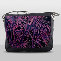 Fabric Textile Texture Macro Photo Messenger Bags by Sapixe