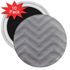 White Fabric Pattern Textile 3  Magnets (10 Pack)  by Sapixe