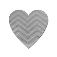 White Fabric Pattern Textile Heart Magnet by Sapixe