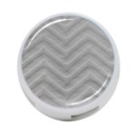 White Fabric Pattern Textile 4-Port USB Hub (One Side) Front