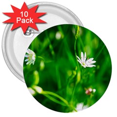 Inside The Grass 3  Buttons (10 Pack)  by FunnyCow