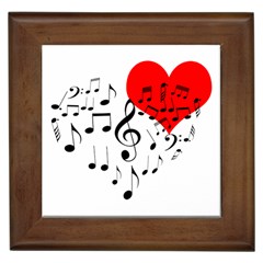 Singing Heart Framed Tiles by FunnyCow