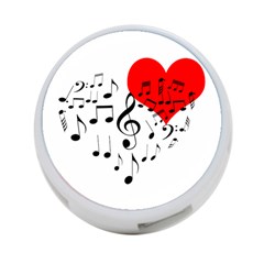 Singing Heart 4-port Usb Hub (two Sides)  by FunnyCow