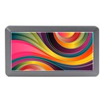 Abstract Colorful Background Wavy Memory Card Reader (Mini) Front