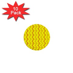 Yellow Background Abstract 1  Mini Buttons (10 Pack)  by Nexatart