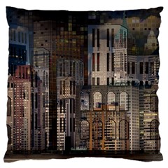Architecture City Home Window Large Cushion Case (two Sides) by Nexatart