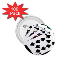 Poker Hands   Royal Flush Spades 1 75  Buttons (100 Pack)  by FunnyCow