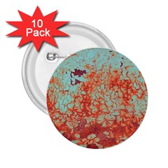 Orange Blue Rust Colorful Texture 2 25  Buttons (10 Pack)  by Nexatart