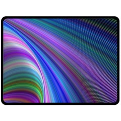 Background Abstract Curves Double Sided Fleece Blanket (large)  by Nexatart