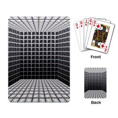 Space Glass Blocks Background Playing Card by Nexatart