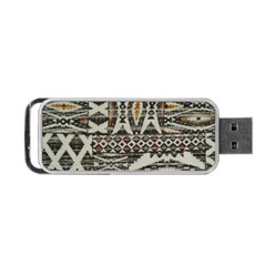 Fabric Textile Abstract Pattern Portable Usb Flash (one Side) by Nexatart
