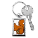 Squirrel Animal Pet Key Chains (Rectangle)  Front