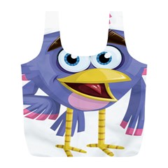 Bird Violet Beak Feather Fun Full Print Recycle Bags (l)  by Sapixe