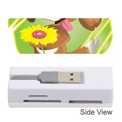 Dog Character Animal Flower Cute Memory Card Reader (stick)  by Sapixe