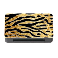 Golden Vector Embossed Golden Black Zebra Stripes Memory Card Reader With Cf by flipstylezfashionsLLC