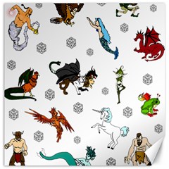 Dundgeon And Dragons Dice And Creatures Canvas 12  X 12   by IIPhotographyAndDesigns