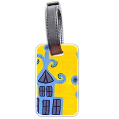 Blue House Luggage Tags (two Sides) by snowwhitegirl