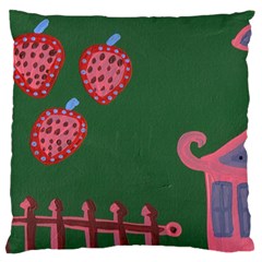 Floating Strawberries Standard Flano Cushion Case (one Side) by snowwhitegirl