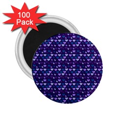 Hearts Butterflies Blue 2 25  Magnets (100 Pack)  by snowwhitegirl