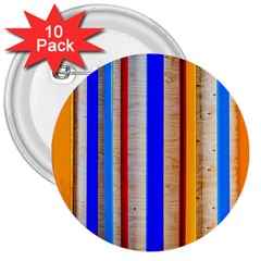 Colorful Wood And Metal Pattern 3  Buttons (10 Pack)  by FunnyCow