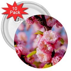 Flowering Almond Flowersg 3  Buttons (10 Pack)  by FunnyCow