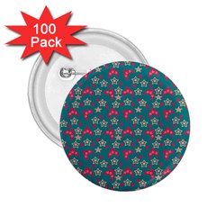 Teal Hats 2 25  Buttons (100 Pack)  by snowwhitegirl