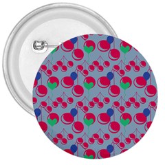 Bubblegum Cherry Blue 3  Buttons by snowwhitegirl