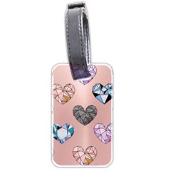 Gem Hearts And Rose Gold Luggage Tags (two Sides) by NouveauDesign