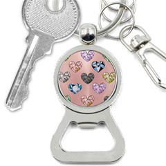 Gem Hearts And Rose Gold Bottle Opener Key Chains by NouveauDesign
