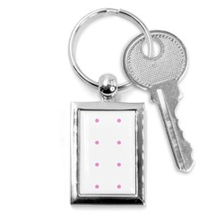 Pink Dots Key Chains (rectangle)  by snowwhitegirl