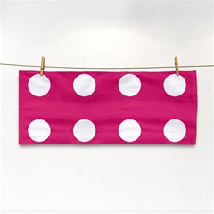 Pink Dot Hand Towel by snowwhitegirl