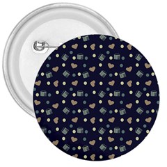 Blue Milk Hearts 3  Buttons by snowwhitegirl