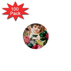 Little Girl Victorian Collage 1  Mini Buttons (100 Pack)  by snowwhitegirl