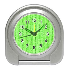Knitted Wool Neon Green Travel Alarm Clock by snowwhitegirl