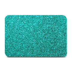Aqua Glitter Plate Mats by snowwhitegirl