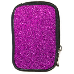 Pink  Glitter Compact Camera Leather Case by snowwhitegirl